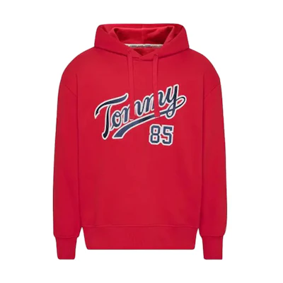 Tommy Hilfiger SS23 Solid Letter Print Sweatshirt Red DM0DM15711XNL