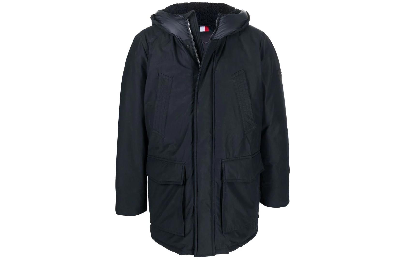 Tommy Hilfiger SS23 Solid Logo Patch Hoodie Jacket Black MW0MW19667DW5