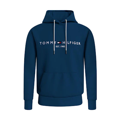 Tommy Hilfiger SS23 Solid Logo Printed Hoodie Blue MW0MW11599-C3J