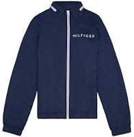 Tommy Hilfiger SS23 Solid Navy Zip-Up Jacket for Men with Collared Design 78E7025-079 Tommy Hilfiger SS23 Solid Navy Zip-Up Jacket for Men with Collared Design 78E7025-079