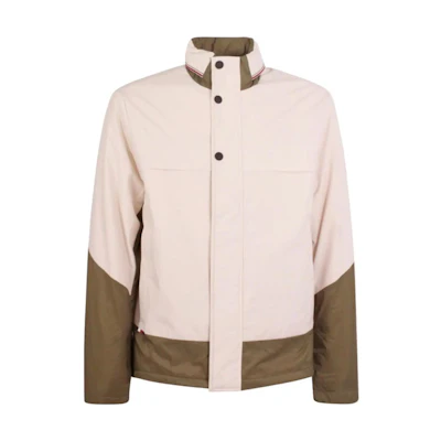 Tommy Hilfiger SS23 Two-Tone High-Neck Jacket Men’s Pink Beige FMW0MW25427-AF4