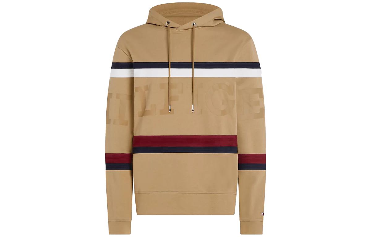 Tommy Hilfiger Striped Hoodie Beige MW0MW31489RBL