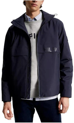 Tommy Hilfiger Jaket Hitam THProtect Hooded Sailing dengan Resleting dan Motif. MW31656-DW5 Buy Tommy Hilfiger Jaket Hitam THProtect Hooded Sailing dengan Resleting dan Motif. MW31656-DW5