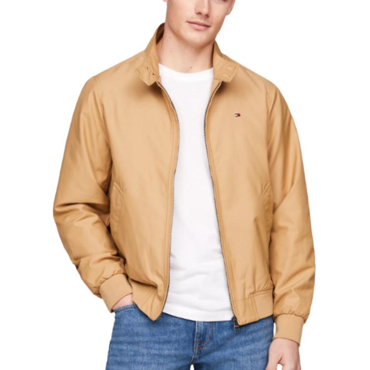 Tommy Hilfiger THWarm Water-Repellent Harrington Jacket Khaki for Men MW35670-RBL