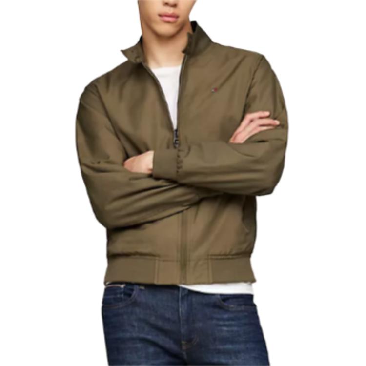 Tommy Hilfiger THWarm Water-Repellent Harrington Jacket Green Long Sleeve MW35670-RBN