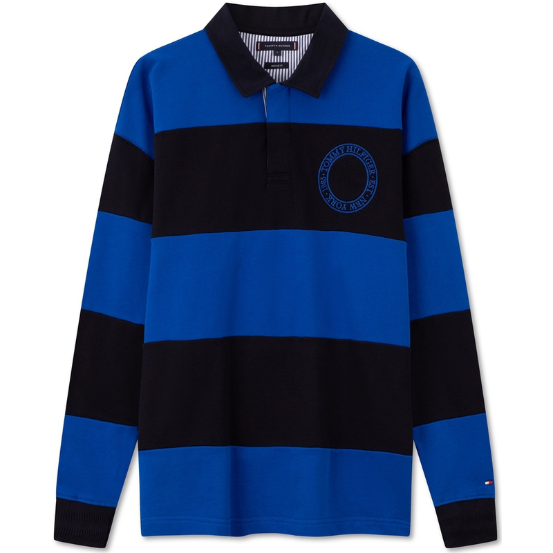 Tommy Hilfiger Unisex American Colorblock Embroidered Polo Sweatshirt. MW0MW32750