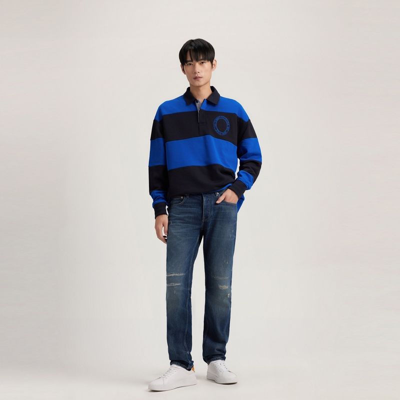 Details for 汤米·希尔费格男女同款美国色块刺绣Polo卫衣 MW0MW32750