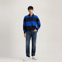 Details for Tommy Hilfiger Unisex American Colorblock Embroidered Polo Sweatshirt. MW0MW32750