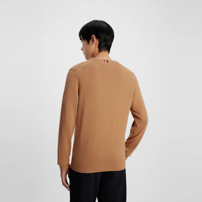 汤米希尔费格男女款羊绒V领修身针织毛衣 MW0MW34117 3