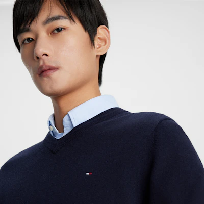 汤米希尔费格男女款羊绒V领修身针织毛衣 MW0MW34117 Sizing 汤米希尔费格男女款羊绒V领修身针织毛衣 MW0MW34117