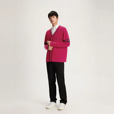 汤米·希尔费格 男女通用棉质纹理刺绣V领针织毛衣 MW0MW33522 3