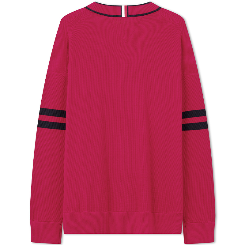 Cheap 汤米·希尔费格 男女通用棉质纹理刺绣V领针织毛衣 MW0MW33522