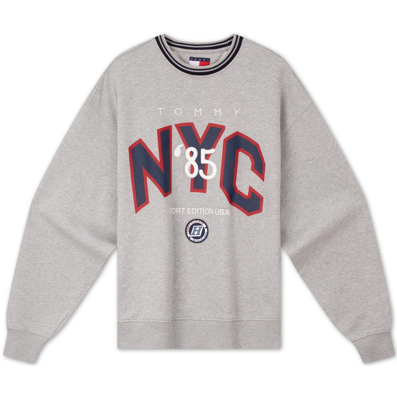 Tommy Hilfiger Urban Capsule Cotton Loose Fit Logo Sweatshirt Men’s Grey DM0DM20092