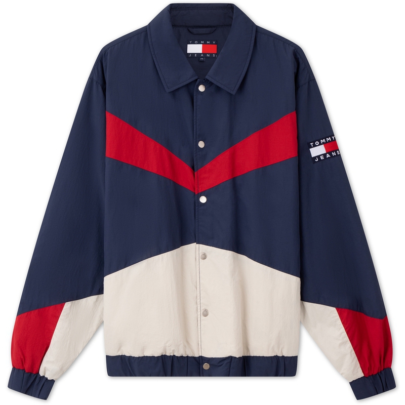 Tommy Hilfiger Urban Capsule Oversized Jacket Men Red Blue White Colorblock DM0DM20086
