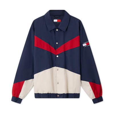 Tommy Hilfiger Urban Capsule Oversized Jacket Men Red Blue White Colorblock DM0DM20086