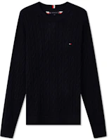 Tommy Hilfiger Vintage Cable Knit Cotton Sweater Unisex Casual Pullover MW0MW33132 Tommy Hilfiger Vintage Cable Knit Cotton Sweater Unisex Casual Pullover MW0MW33132