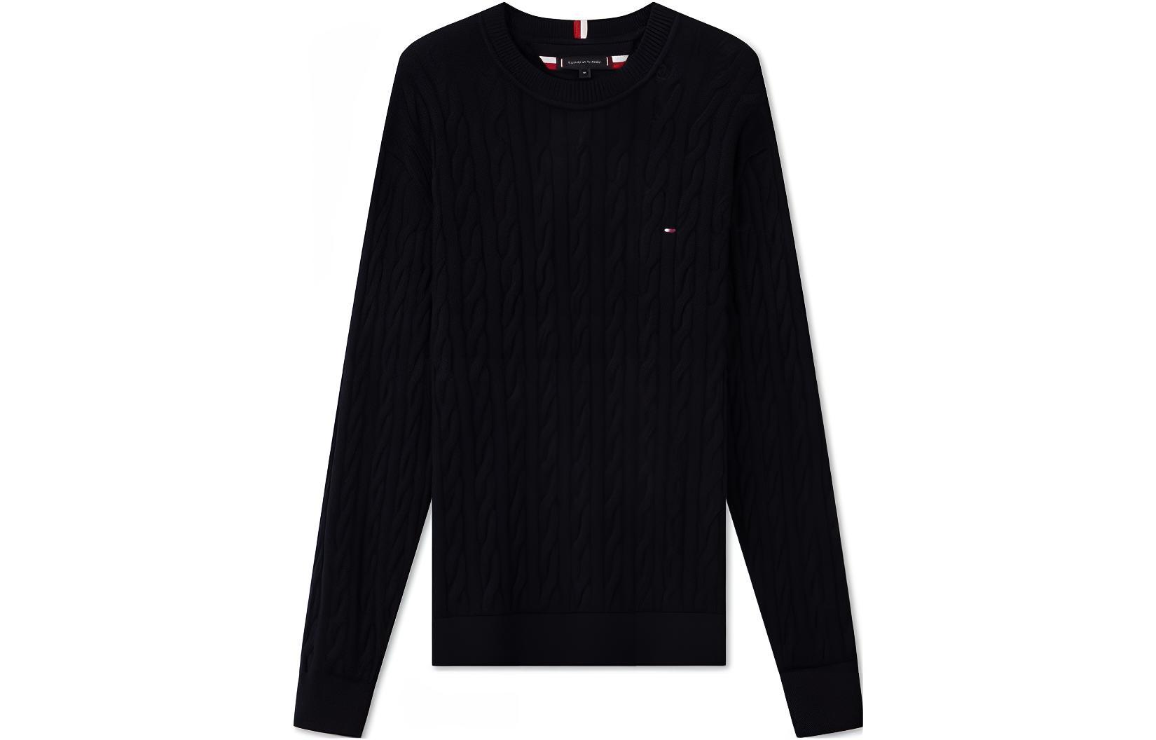 Order 타미 힐피거 빈티지 케이블 니트 코튼 스웨터 유니섹스 캐주얼 풀오버 MW0MW33132