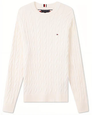 타미 힐피거 빈티지 케이블 니트 코튼 스웨터 유니섹스 캐주얼 풀오버 MW0MW33132 Purchase 타미 힐피거 빈티지 케이블 니트 코튼 스웨터 유니섹스 캐주얼 풀오버 MW0MW33132