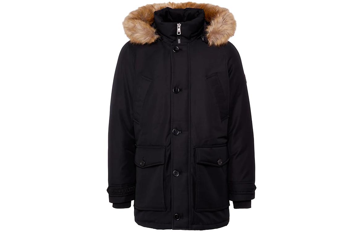 Tommy Hilfiger Warm Rockie Down Parka Black Hooded Jacket MW0MW32778-BDS