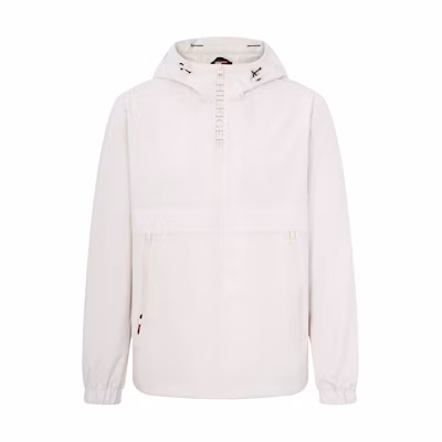 Tommy Hilfiger Water-Repellent Lightweight Hooded Jacket Unisex - Off-White MW0MW31080-AC0