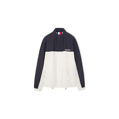 Tommy Hilfiger Water-Resistant Colorblock Outdoor Hiking Jacket Unisex Blue White MW0MW31650-AC0