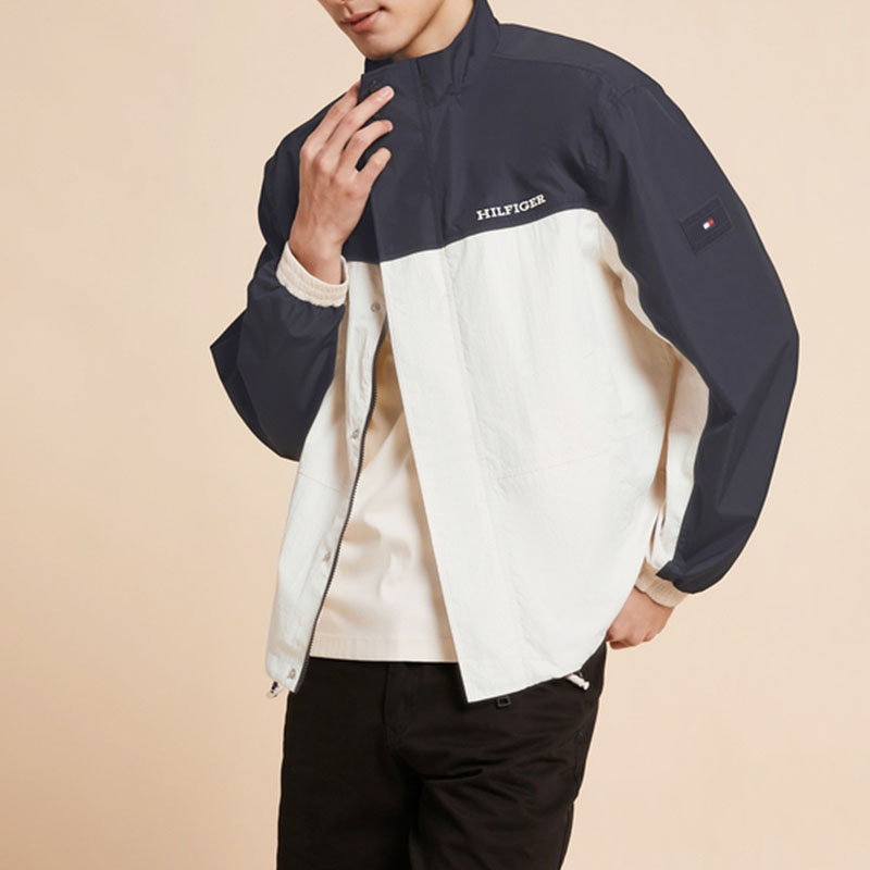 Purchase Tommy Hilfiger 防水拼色戶外健行外套 男女款 藍白色 MW0MW31650-AC0