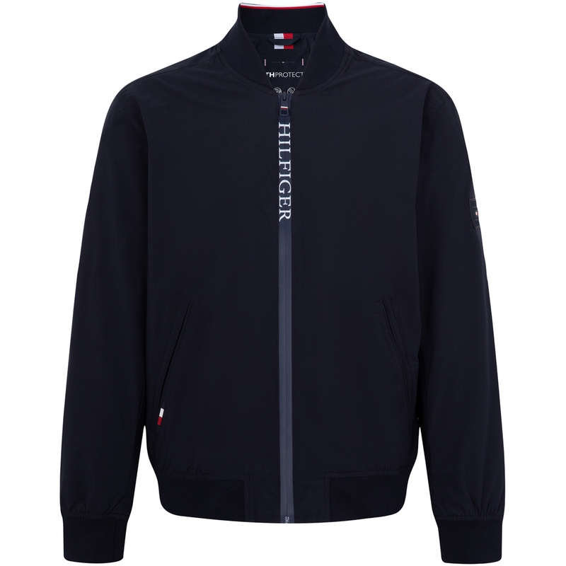 Tommy Hilfiger Water-Resistant Outdoor Fashion Zip Baseball Jacket Navy Mens MW0MW32759DW5