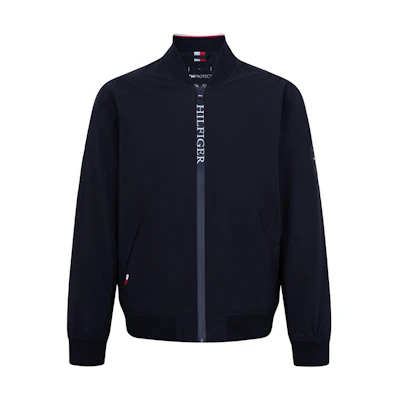 Tommy Hilfiger Water-Resistant Outdoor Fashion Zip Baseball Jacket Navy Mens MW0MW32759DW5