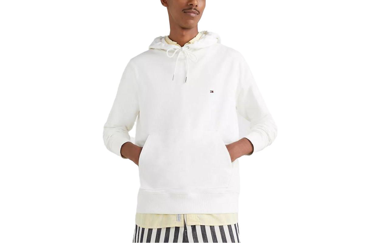 Tommy Hilfiger White Flag Logo Hoodie Pullover Sweatshirt M78J8225-YBR