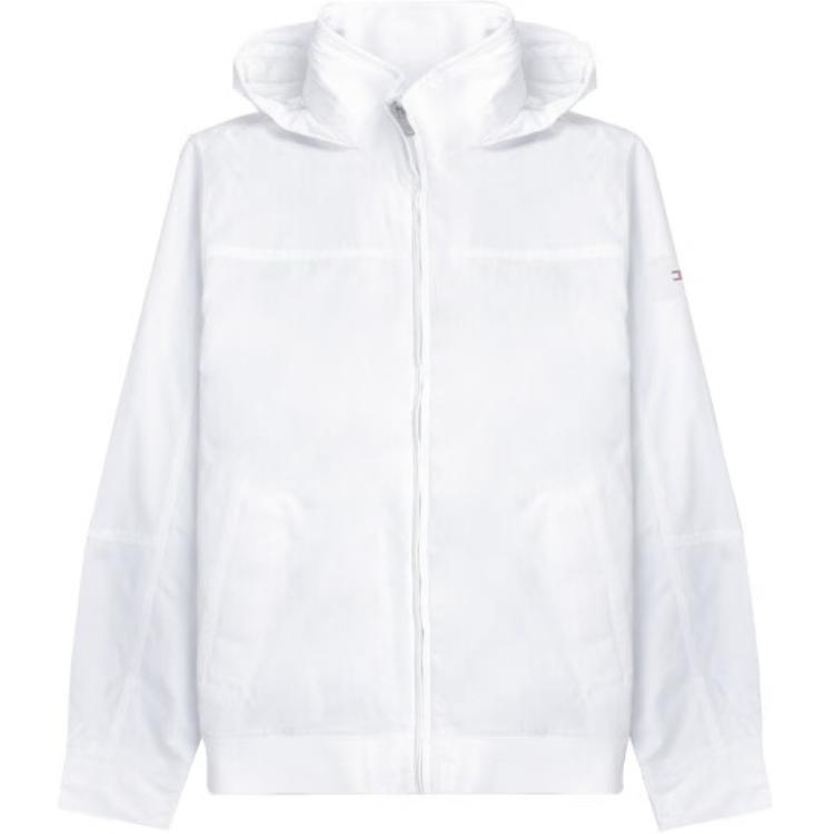 Tommy Hilfiger White Minimalist Hooded Jacket 78J8336-101