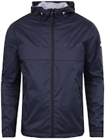 Tommy Hilfiger Windproof Waterproof Classic Solid Hooded Zip Jacket. 153AN883-NVY/BLK Tommy Hilfiger Windproof Waterproof Classic Solid Hooded Zip Jacket. 153AN883-NVY/BLK