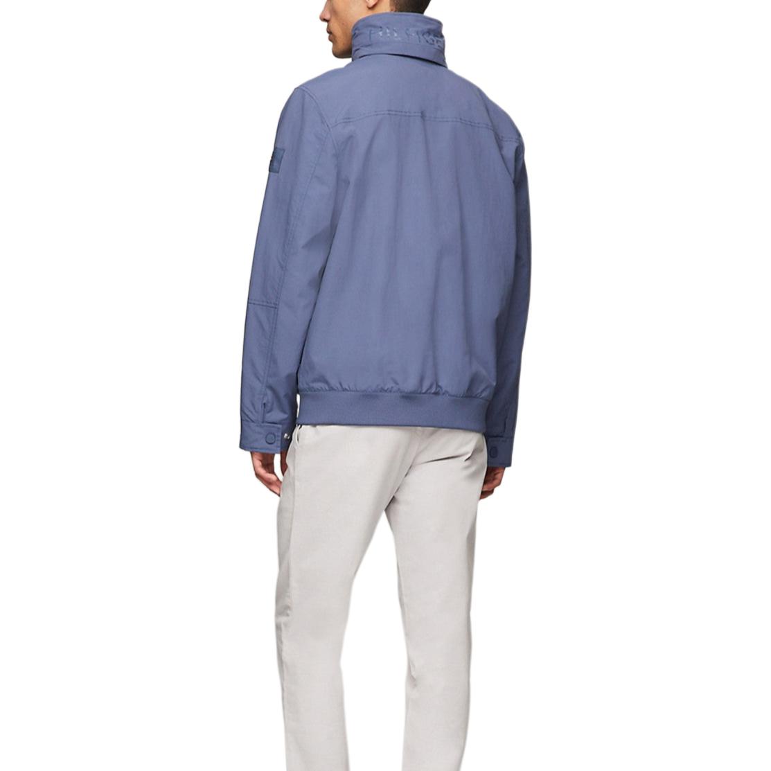 Lookbook 汤米·希尔费格 防风防水可拆卸帽夹克 雾蓝色 78J8377-420