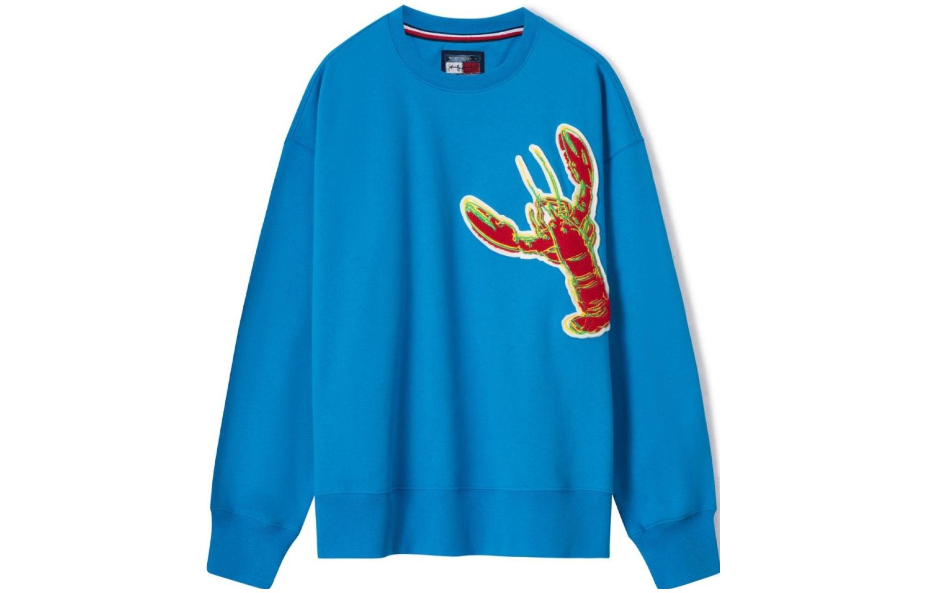 Tommy Hilfiger Andy Warhol SS23 Lobster Embroidered Sweatshirt Unisex Bright Blue MW0MW31249CZW