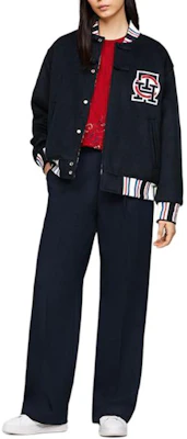 Tommy Hilfiger x CLOT SS24 Jaket Navy Unisex Warna Blok Kolar Baseball. MW0MW34794 Purchase Tommy Hilfiger x CLOT SS24 Jaket Navy Unisex Warna Blok Kolar Baseball. MW0MW34794