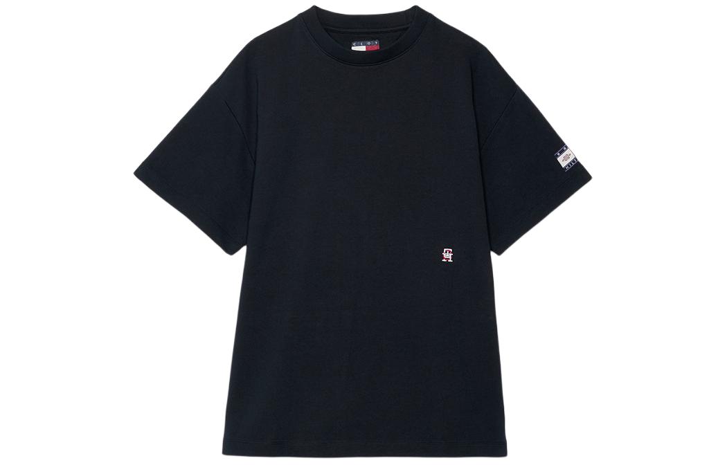 Lookbook 汤米希尔费格 x CLOT 2024春夏海军蓝拼色男女同款圆领T恤 MW0MW34809-DW5