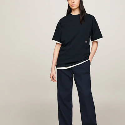 汤米希尔费格 x CLOT 2024春夏海军蓝拼色男女同款圆领T恤 MW0MW34809-DW5 Shop 汤米希尔费格 x CLOT 2024春夏海军蓝拼色男女同款圆领T恤 MW0MW34809-DW5