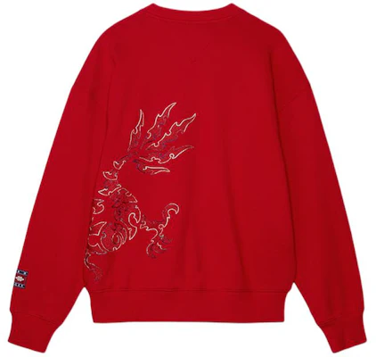 汤米希尔费格 x CLOT SS24 红色动物印花男女通用圆领卫衣 MW0MW35189-XMP Lookbook 汤米希尔费格 x CLOT SS24 红色动物印花男女通用圆领卫衣 MW0MW35189-XMP