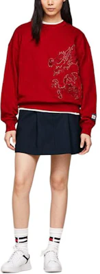 汤米希尔费格 x CLOT SS24 红色动物印花男女通用圆领卫衣 MW0MW35189-XMP Purchase 汤米希尔费格 x CLOT SS24 红色动物印花男女通用圆领卫衣 MW0MW35189-XMP