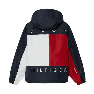 Tommy Hilfiger CLOT SS24 Retro Outdoor Waterproof Jacket Unisex Red/White/Blue MW0MW34795-DW5