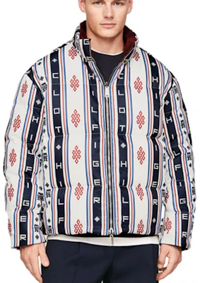 汤米·希尔费格 x CLOT SS24 男女同款可双面穿拼色酒红色羽绒夹克. MW0MW34797-0K4 Purchase 汤米·希尔费格 x CLOT SS24 男女同款可双面穿拼色酒红色羽绒夹克. MW0MW34797-0K4