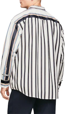 Kemeja Lengan Panjang Garis Tommy Hilfiger x CLOT SS24 Navy/Putih Unisex. MW0MW34800-0K4 Details for Kemeja Lengan Panjang Garis Tommy Hilfiger x CLOT SS24 Navy/Putih Unisex. MW0MW34800-0K4