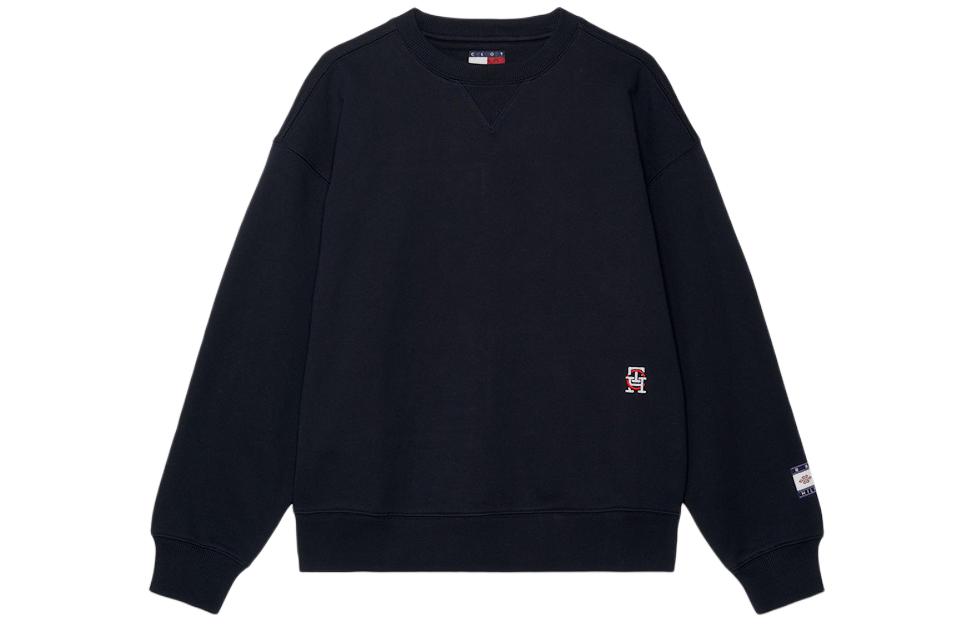 Lookbook 汤米·希尔费格 x CLOT SS24 男女款宽松拼接卫衣 海军蓝 MW0MW35190-DW5