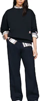 Shop Tommy Hilfiger x CLOT SS24 Unisex Oversized Patchwork Sweatshirt Navy Blue. MW0MW35190-DW5