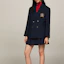 Purchase Tommy Hilfiger x CLOT Unisex SS24 Navy Double-Breasted Oversized Blazer. MW0MW34799-DW5