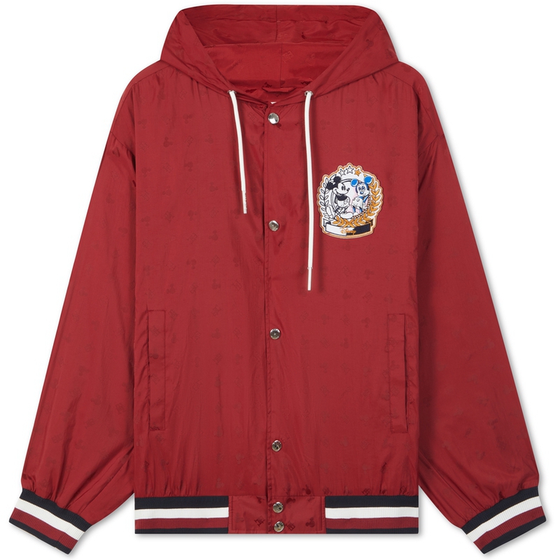 Tommy Hilfiger Disney Cartoon Embroidery Oversized Hoodie Jacket Unisex Maroon MW0MW31593XIT