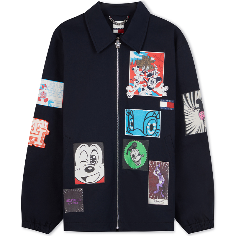 Tommy Hilfiger x Disney Navy Cartoon Patch Loose-Fit Jacket Unisex MW0MW31592DW5