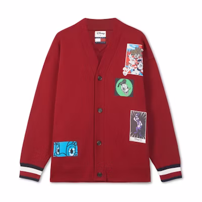 Tommy Hilfiger Disney Red Cartoon Print Zip Hoodie Collaboration MW0MW31612XIT