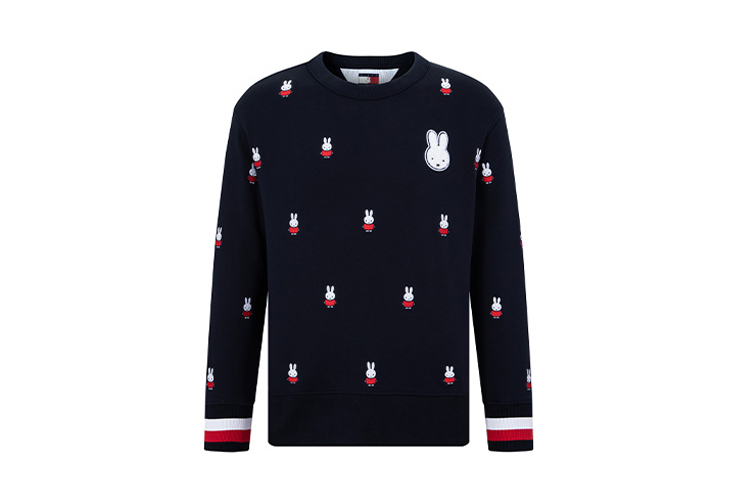 Tommy Hilfiger Miffy Navy Embroidered Rabbit Crewneck Sweatshirt MW0MW29918