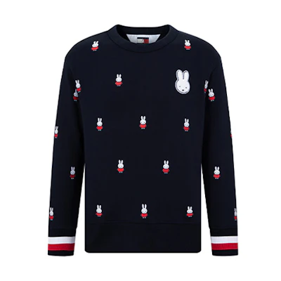 Tommy Hilfiger Miffy Navy Embroidered Rabbit Crewneck Sweatshirt MW0MW29918