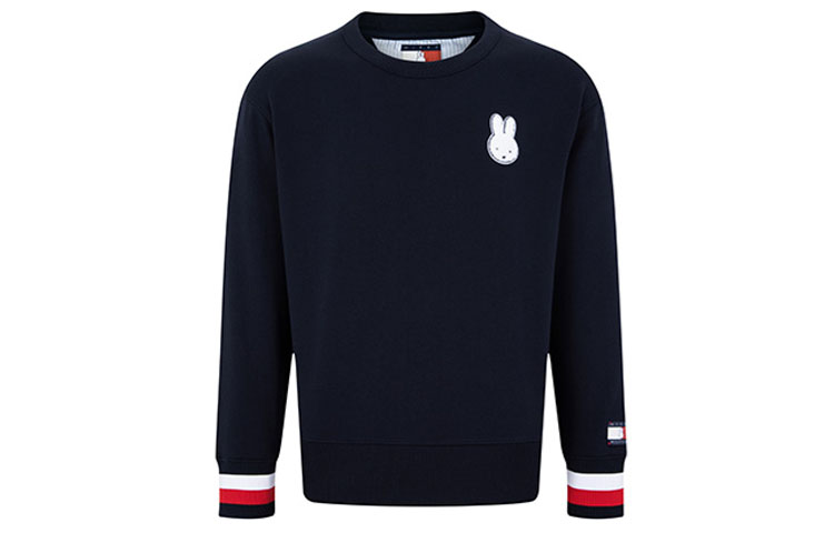 Tommy Hilfiger Miffy Navy Unisex Sweatshirt with Cartoon Bunny Embroidery MW0MW29367-DW5